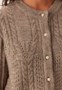 Objflora Re Ls Knit Button Cardigan