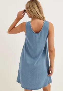 Objframe S/L SHORT DENIM DRESS