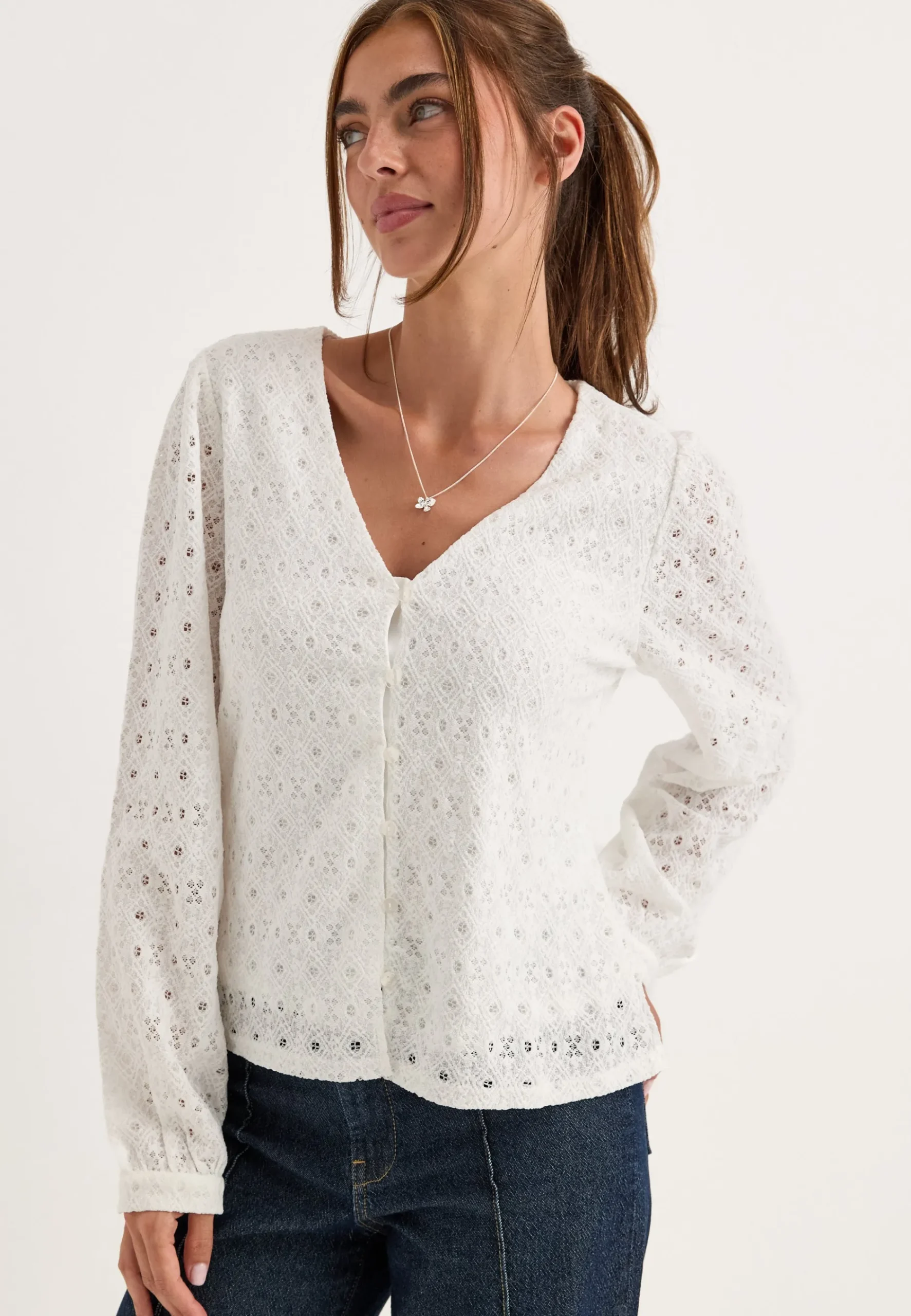 Objlaila L/S V-NECK TOP NOOS