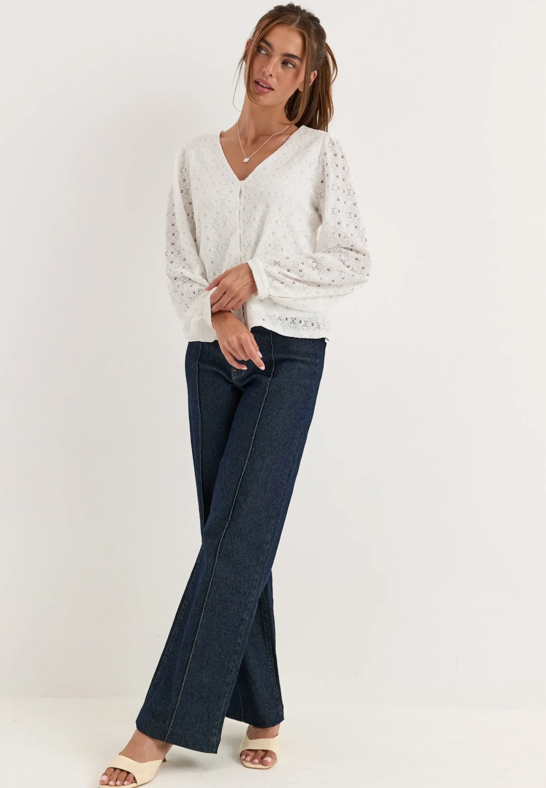 Objlaila L/S V-NECK TOP NOOS