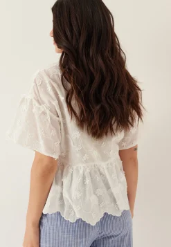 Objlora S/S RE V-NECK TOP