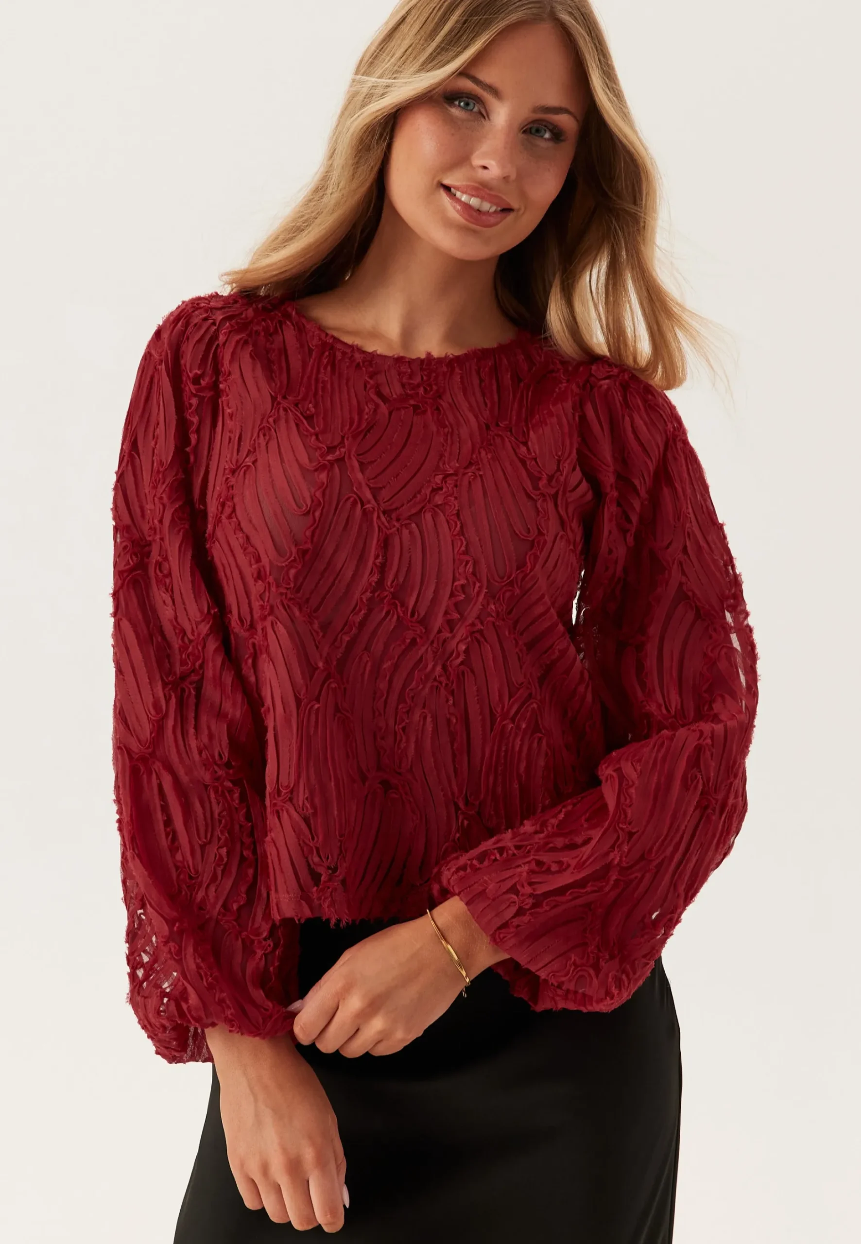 Objlucie L/S RE O-NECK TOP