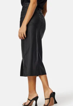 Objnaya Coated Mid Waist Skirt