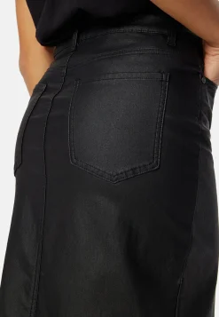 Objnaya Coated Mid Waist Skirt