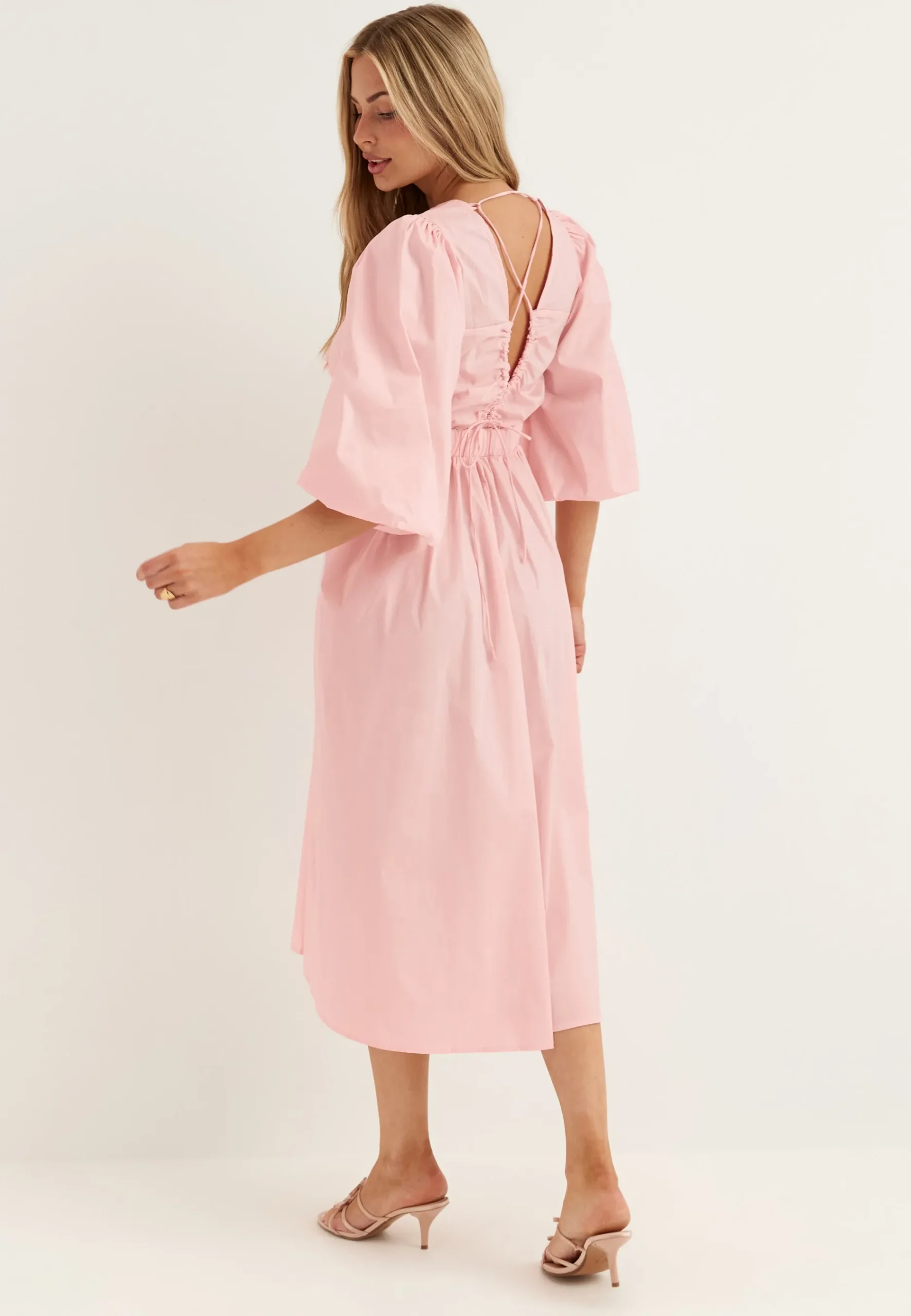 Objpaige 2/4 RE VNECK MIDI DRESS