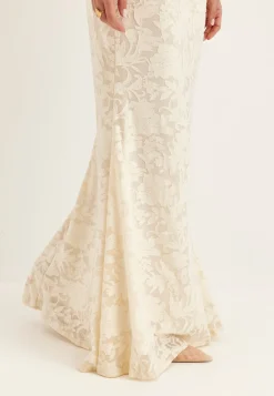Off Shoulder Burnout Gown