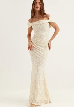 Off Shoulder Burnout Gown
