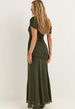 Off Shoulder Mesh Gown