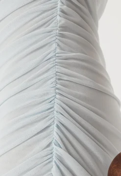 Off Shoulder Mesh Gown