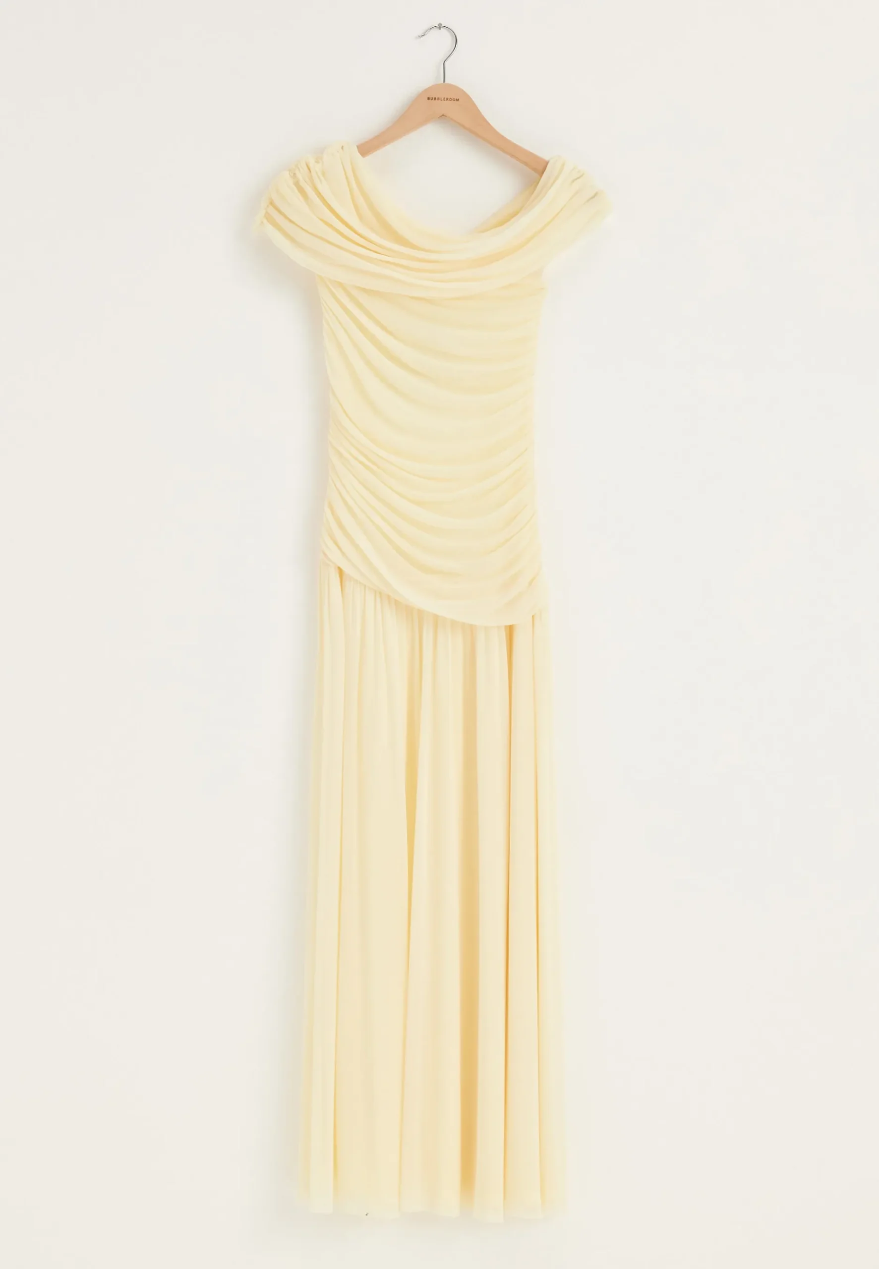 Off Shoulder Mesh Maxi Dress