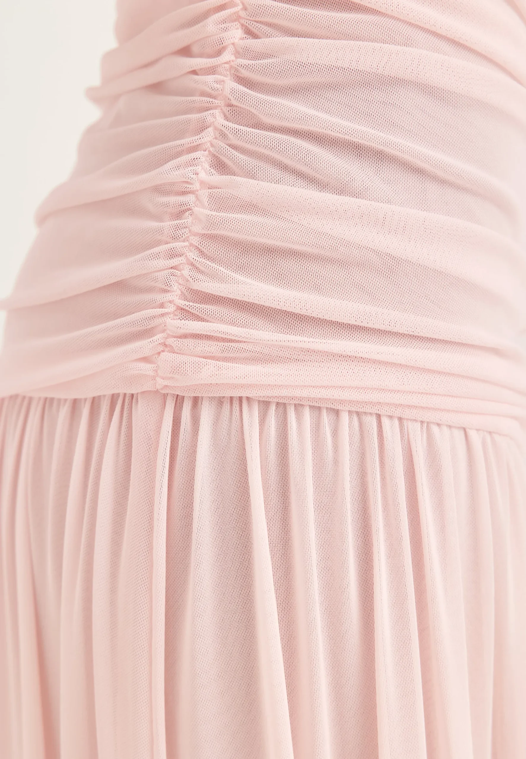Off Shoulder Mesh Maxi Dress