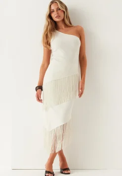 One Shoulder Fringe Top