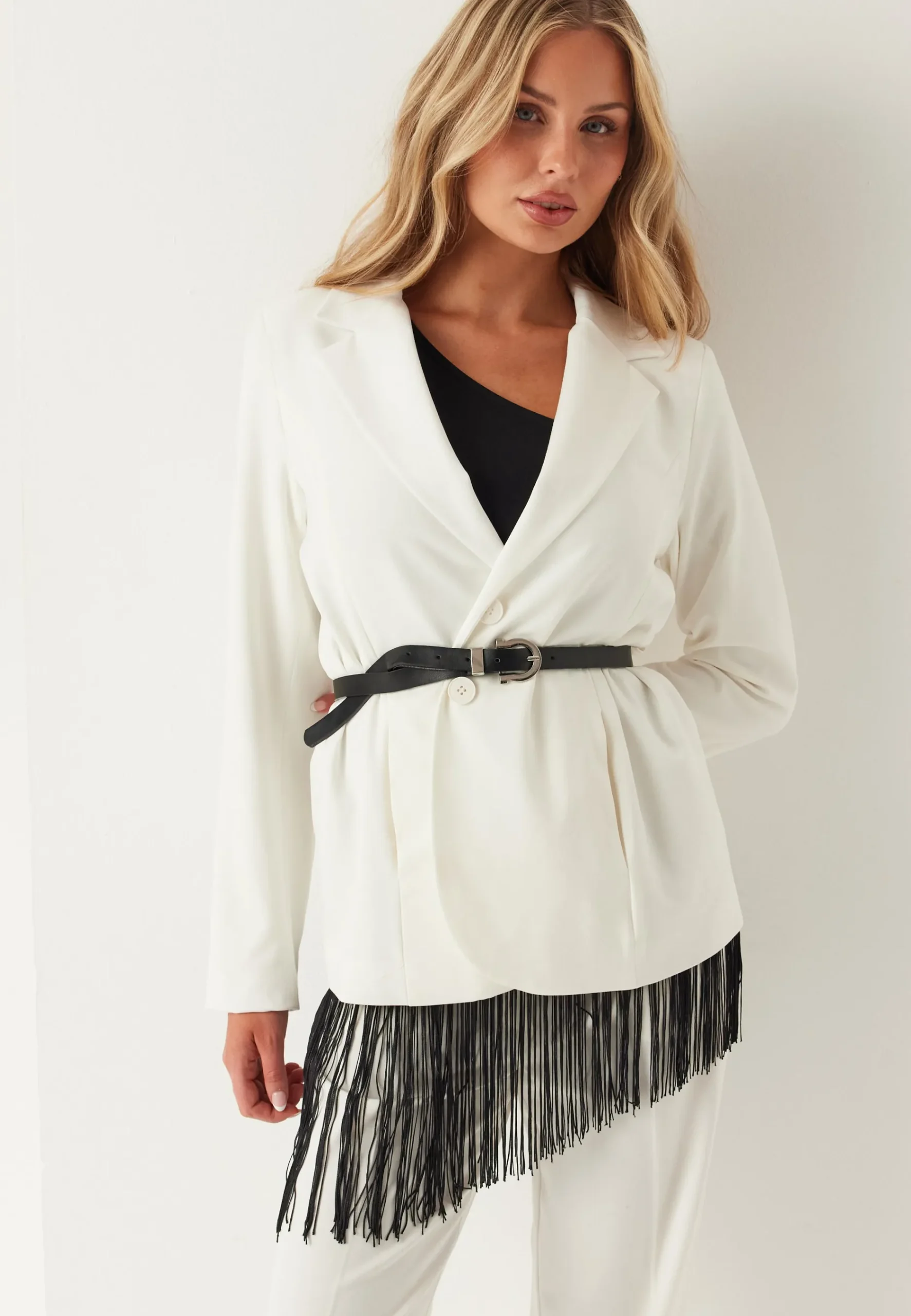 One Shoulder Fringe Top