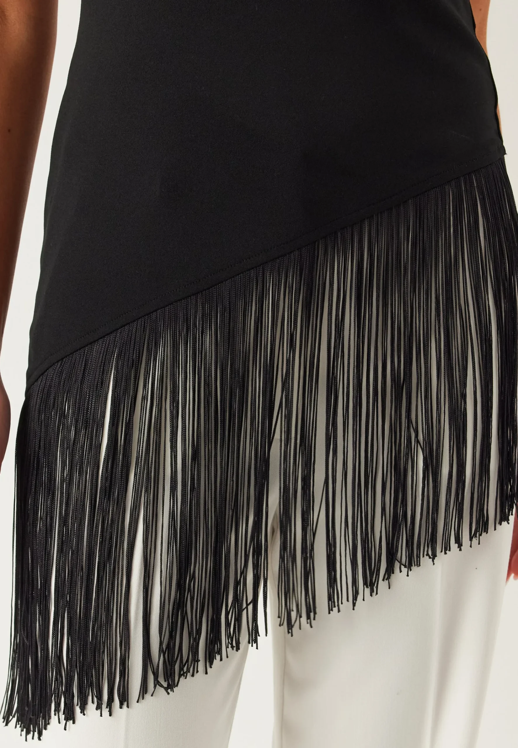 One Shoulder Fringe Top