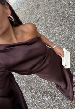 One Shoulder Satin Gown