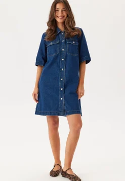 Onlbelle S/S BUTTON DRESS DNM