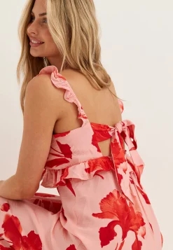 Onlhyaci S/L FRILL LONG AOP DRESS