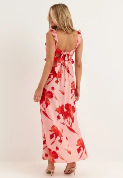 Onlhyaci S/L FRILL LONG AOP DRESS