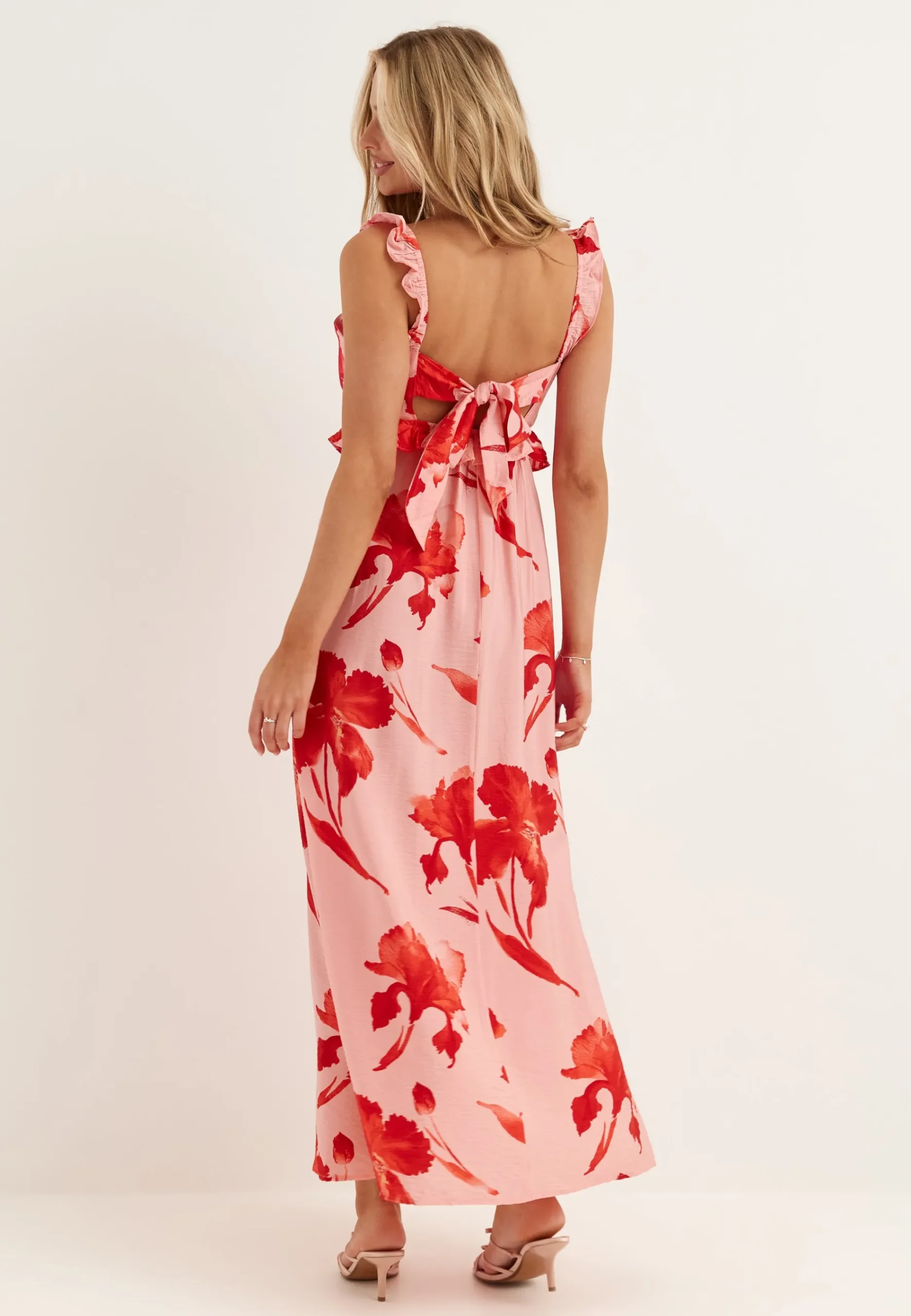 Onlhyaci S/L FRILL LONG AOP DRESS