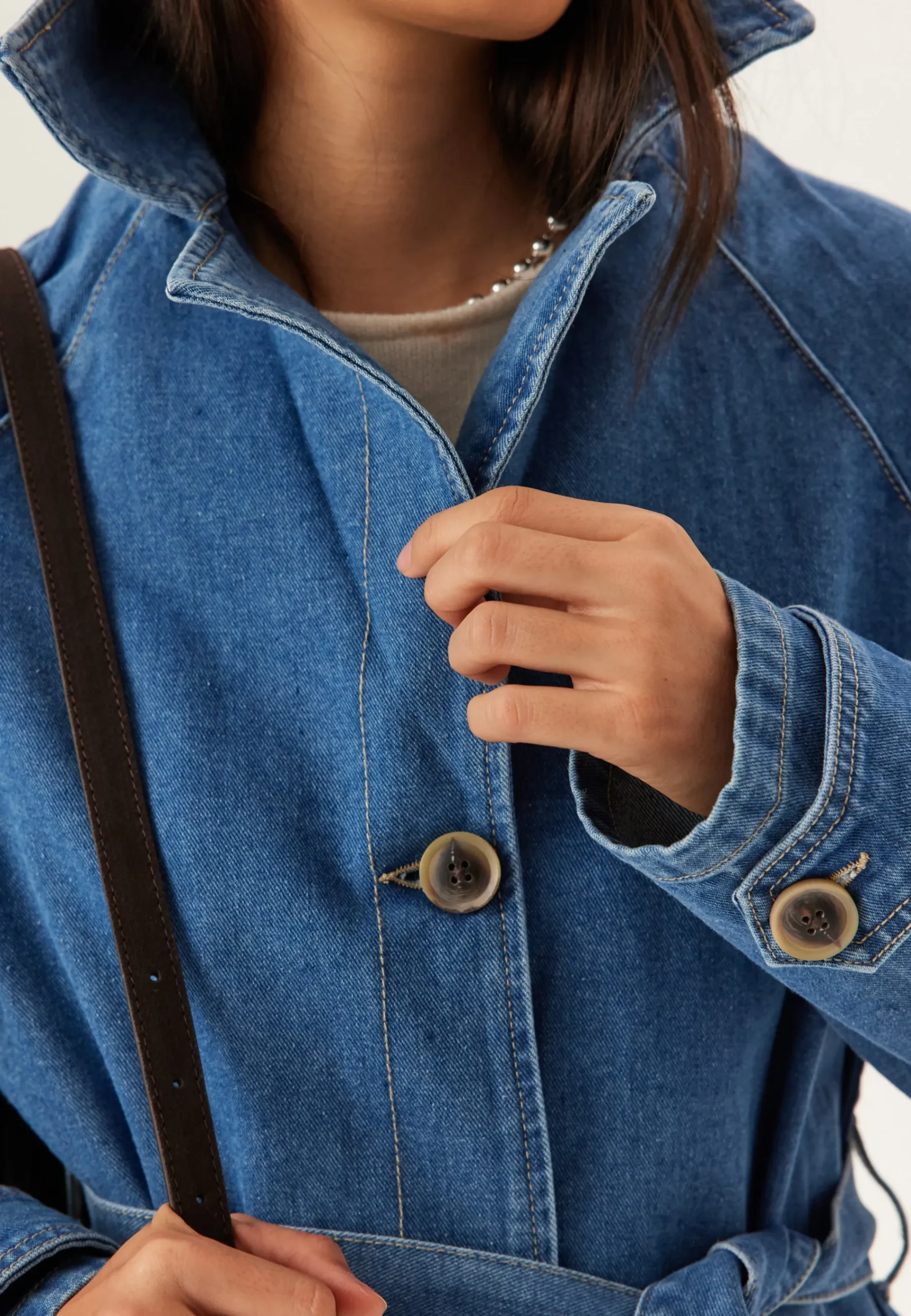 Onlmalou Belted Trench Dnm
