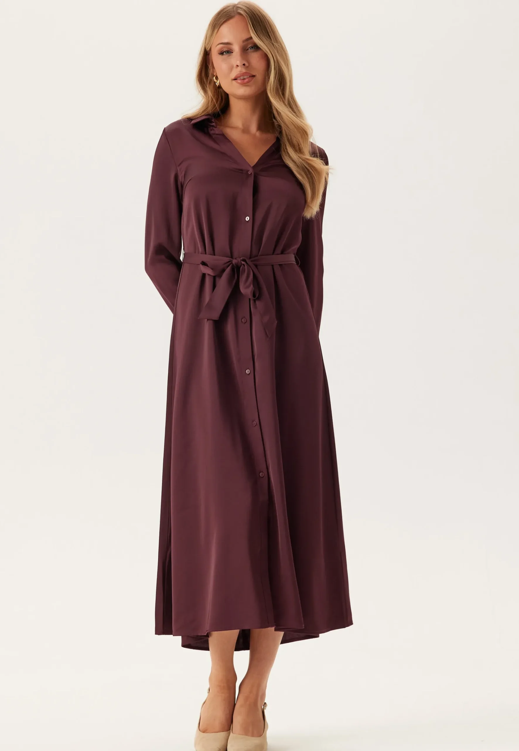 Onlmika Vis Satin L/S LONG DRE