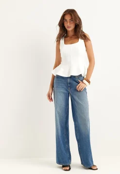 Onlorleen Life Strap Peplum Top
