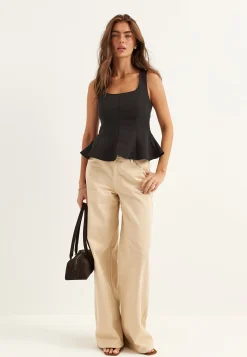 Onlorleen Life Strap Peplum Top