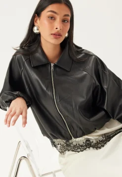 Onlsaramy Faux Leather Bomber