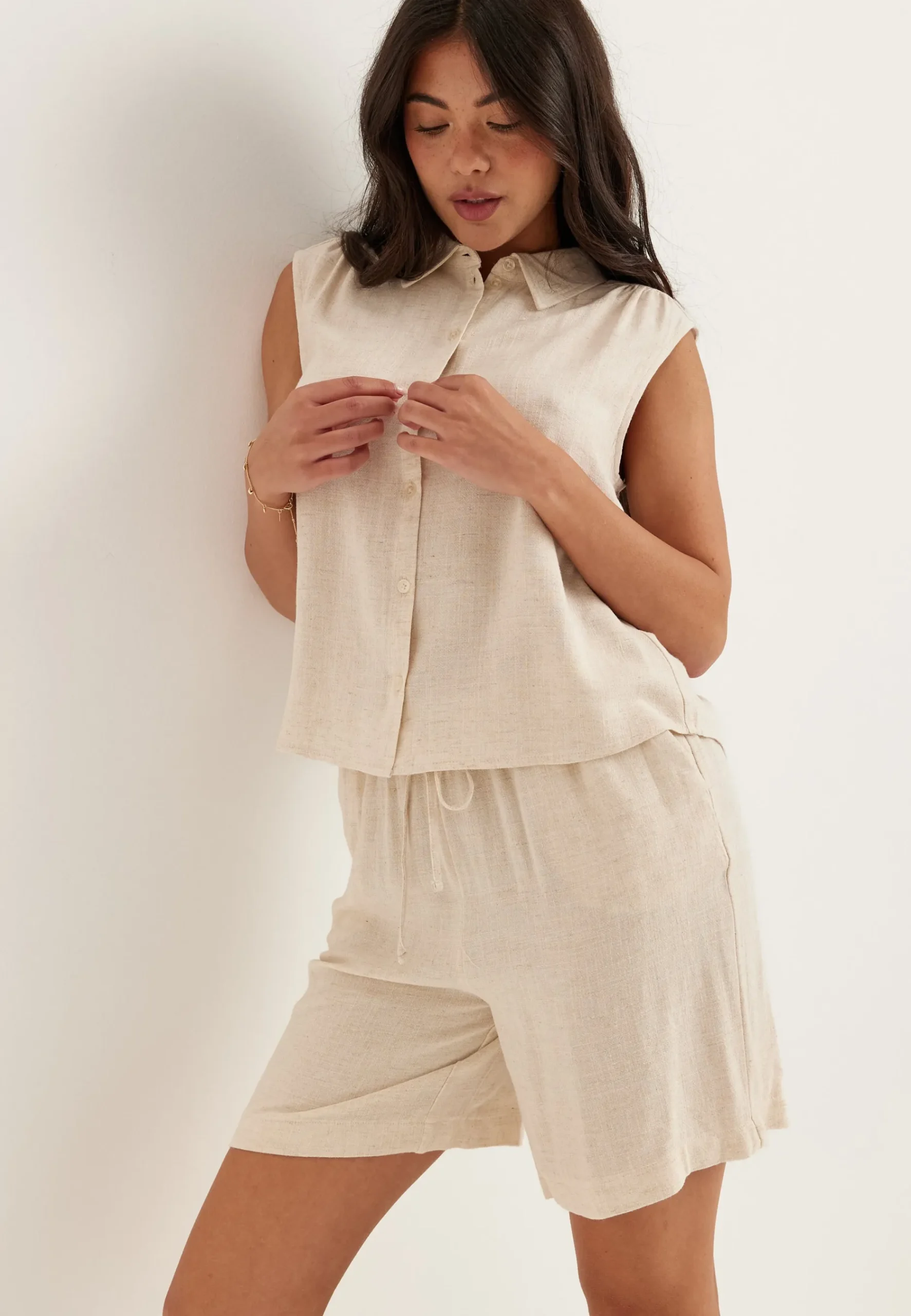 Onlsiesta S/L LINEN BL SHIRT