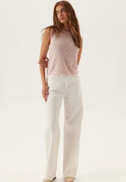 Onlsunny Sl Pointelle Top Knt