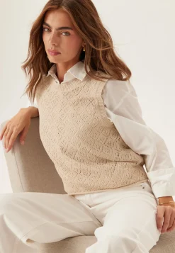 Onlsunny Sl Pointelle Top Knt