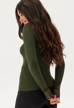 Onltilde L/S High Neck Lace Top JRS