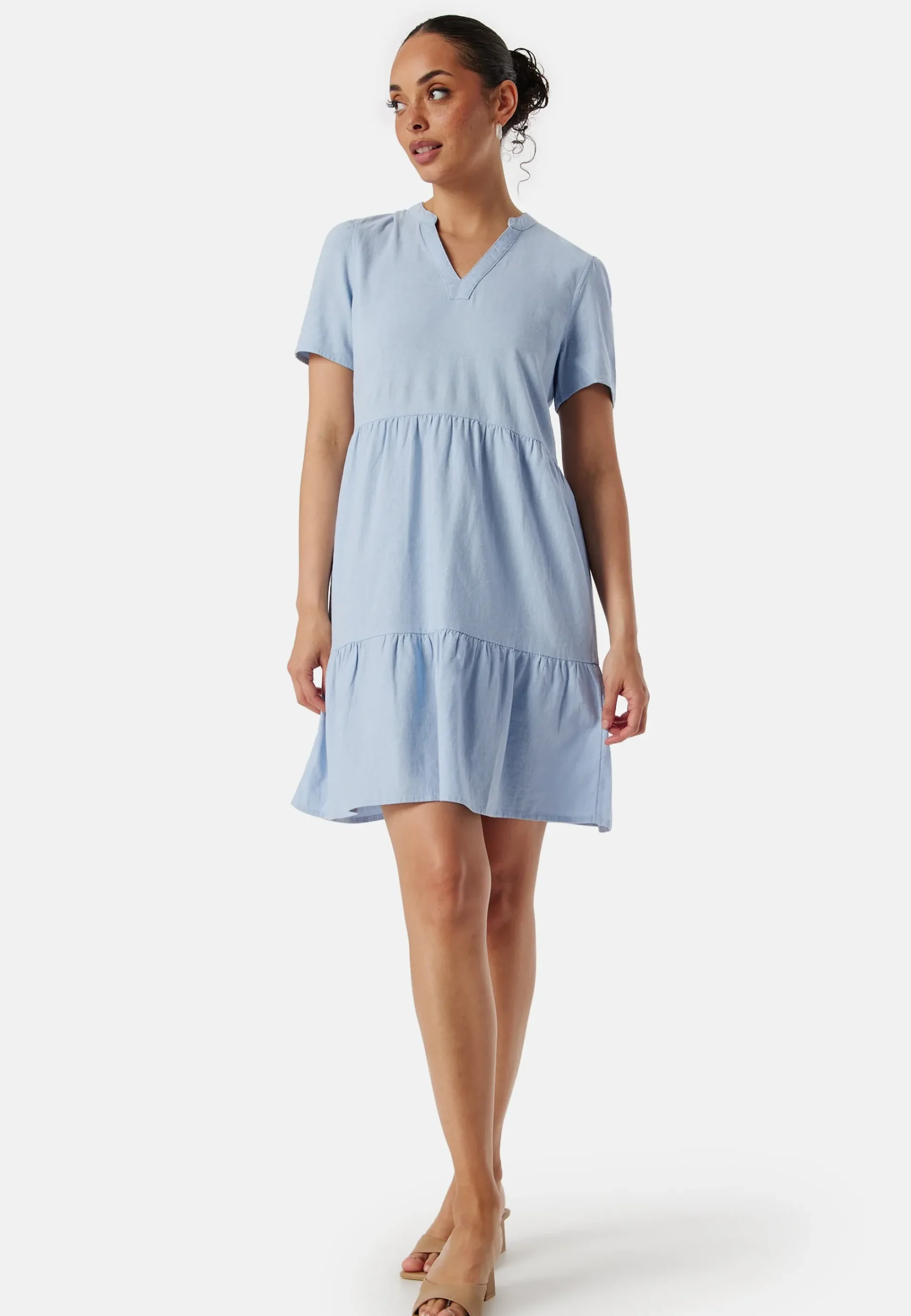 Onltiri-Caro V-Nec Lin Dress