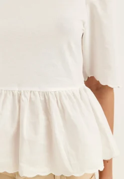 Onlveronika Life S/S MIX PEPLUM TOP