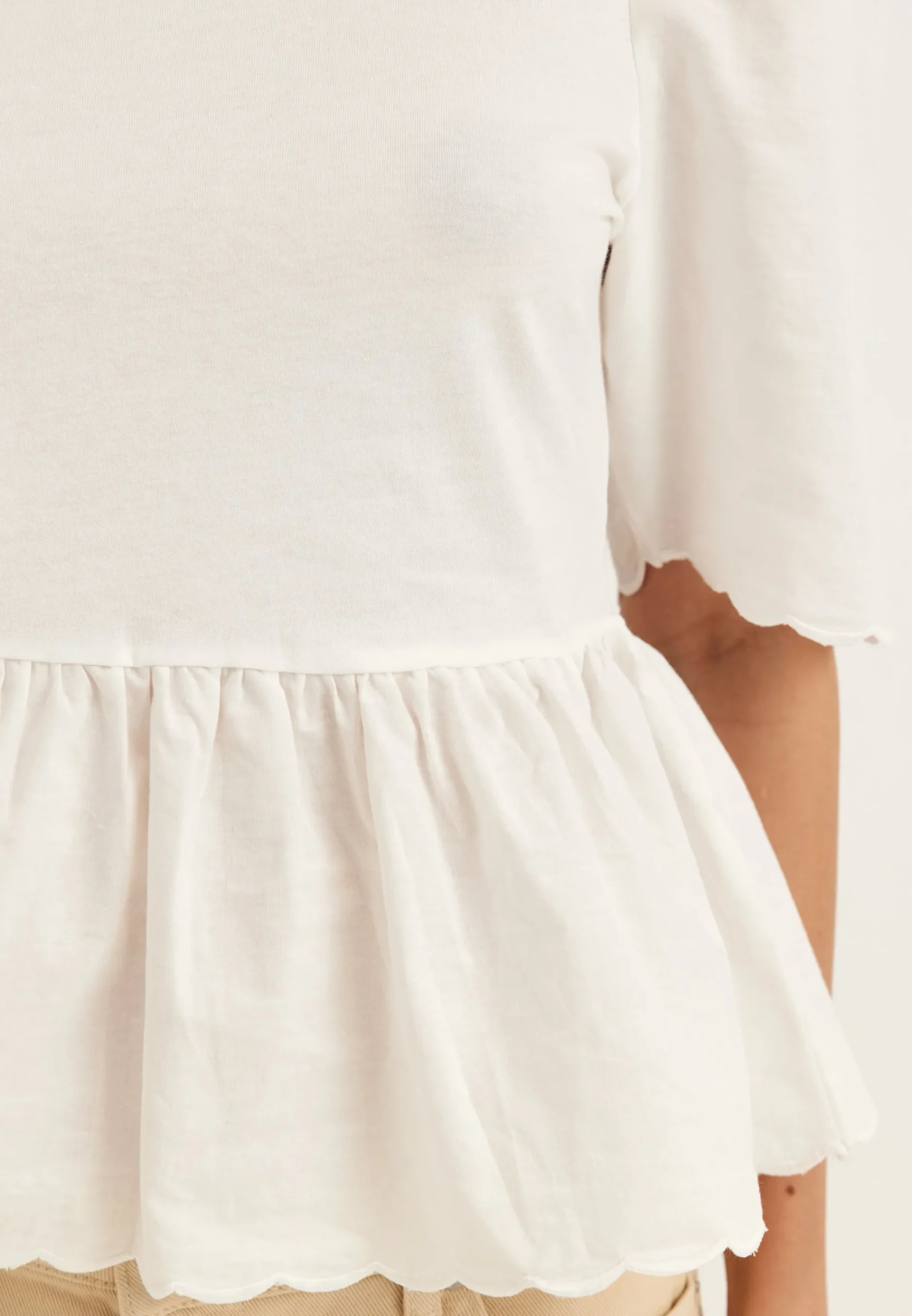 Onlveronika Life S/S MIX PEPLUM TOP