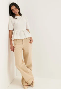Onlveronika Life S/S MIX PEPLUM TOP