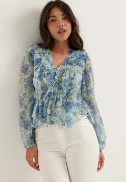 Onlvictoria Ls Frill Top Wvn