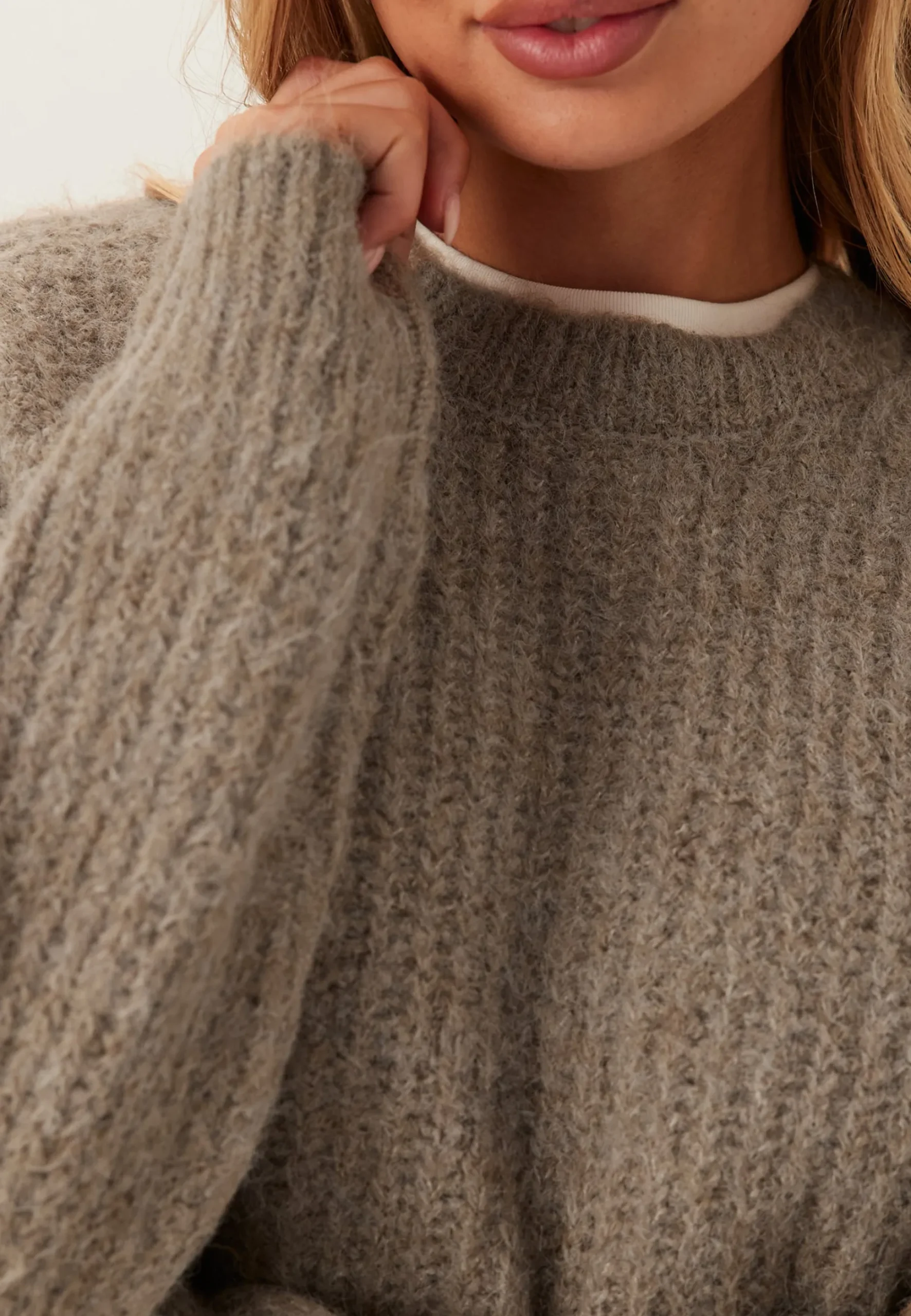 Pccleo Ls O-neck Chunky Knit