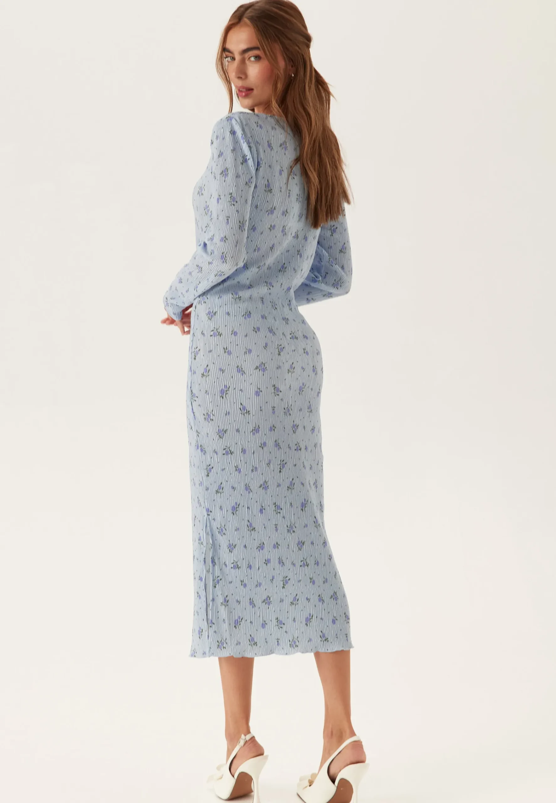 Pcflora Ls Midi Dress