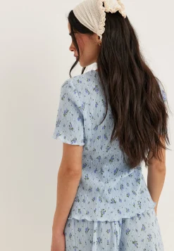 Pcflora Ss O-neck Top Jrs