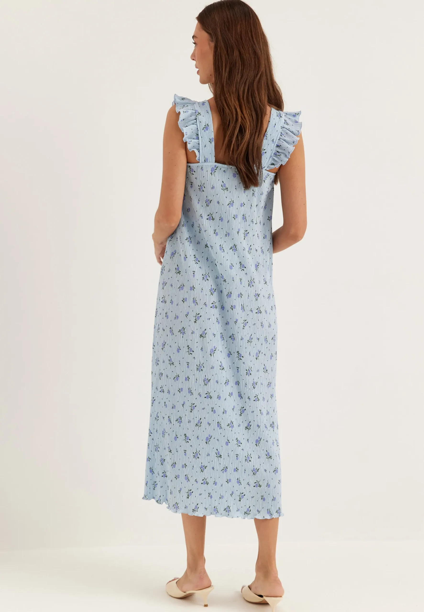 Pcflora Strap Flounce Dress