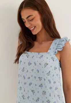 Pcflora Strap Flounce Dress