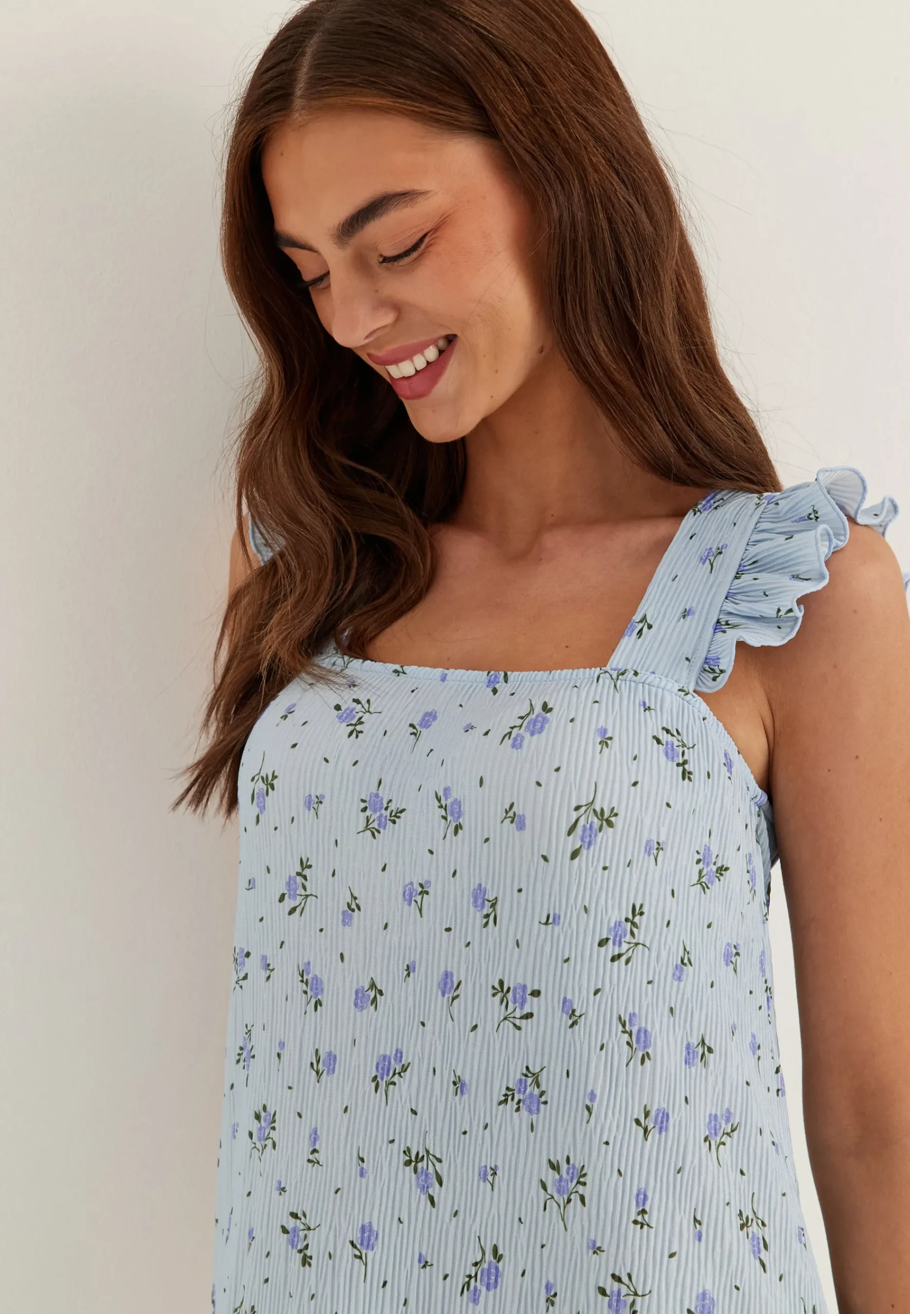 Pcflora Strap Flounce Dress