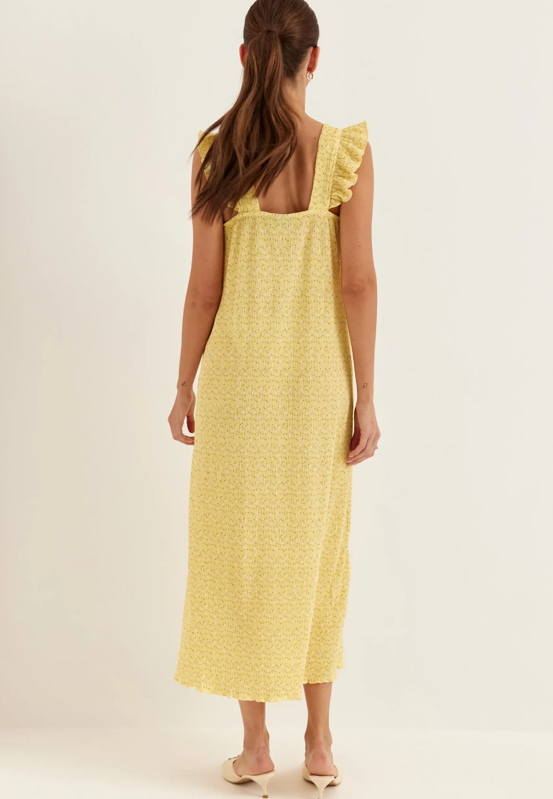 Pcflora Strap Flounce Dress