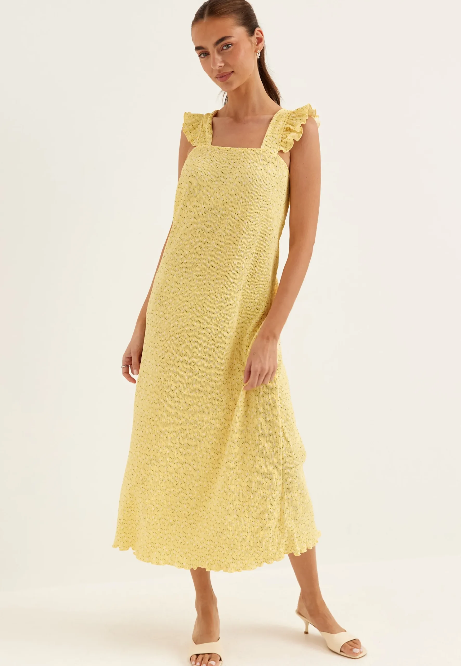 Pcflora Strap Flounce Dress