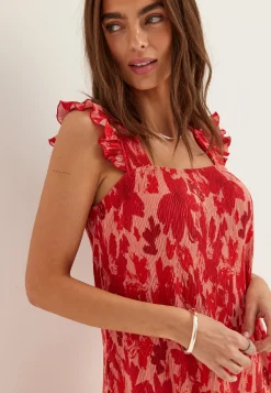 Pcflora Strap Flounce Dress