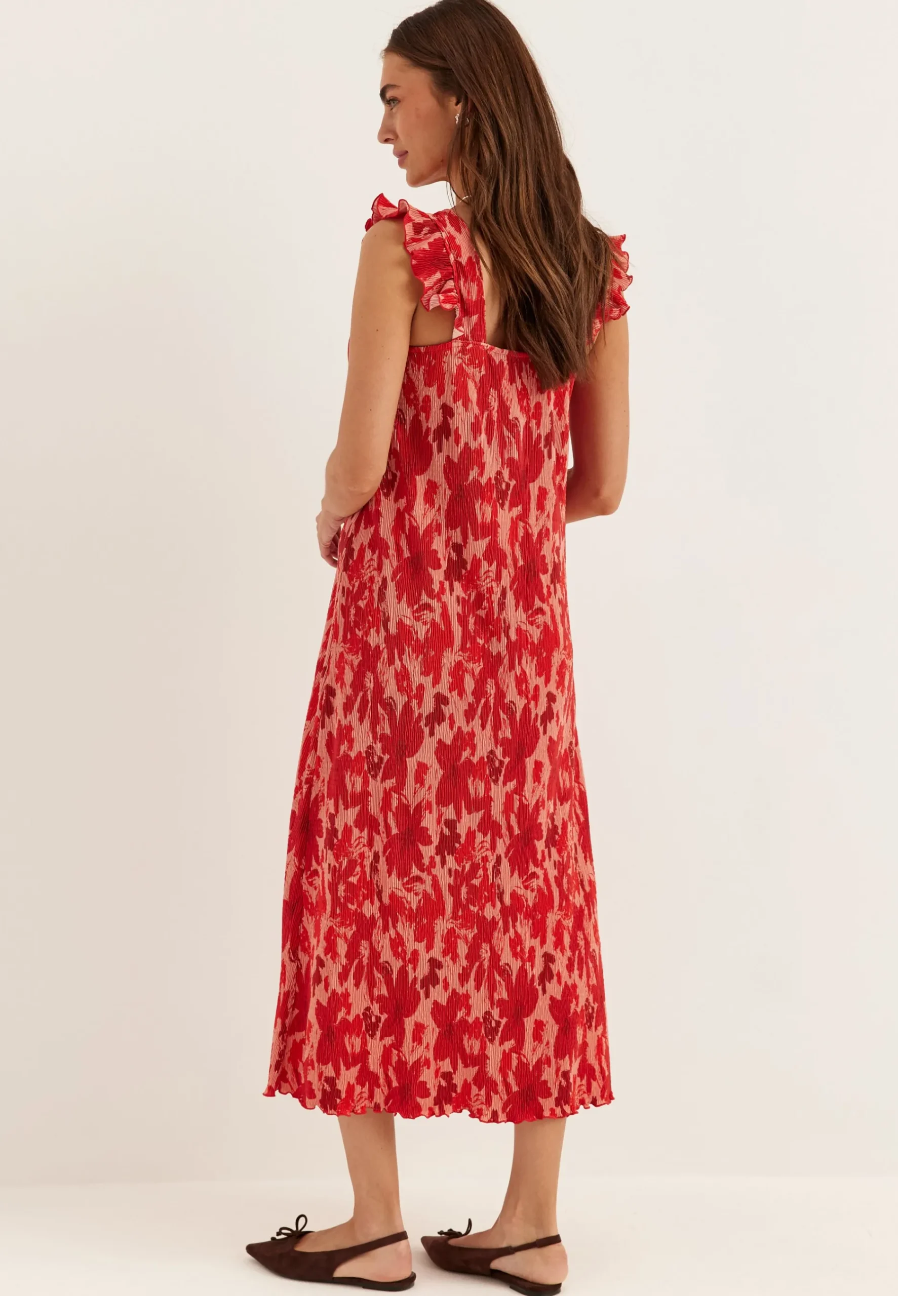 Pcflora Strap Flounce Dress