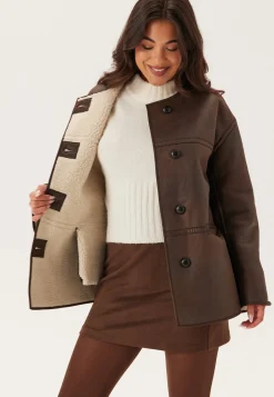 Pcjulie Reversible Teddy Coat