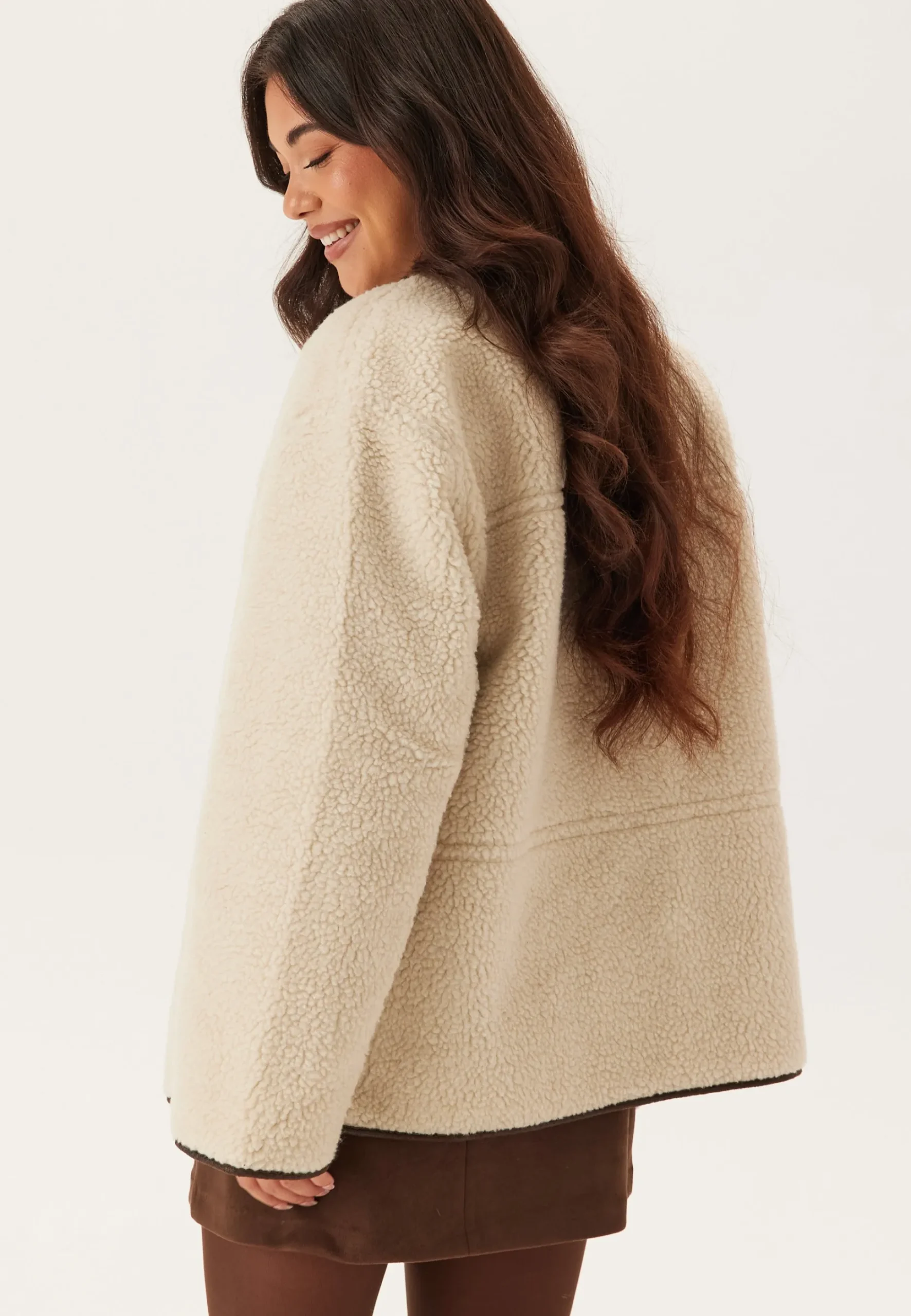Pcjulie Reversible Teddy Coat