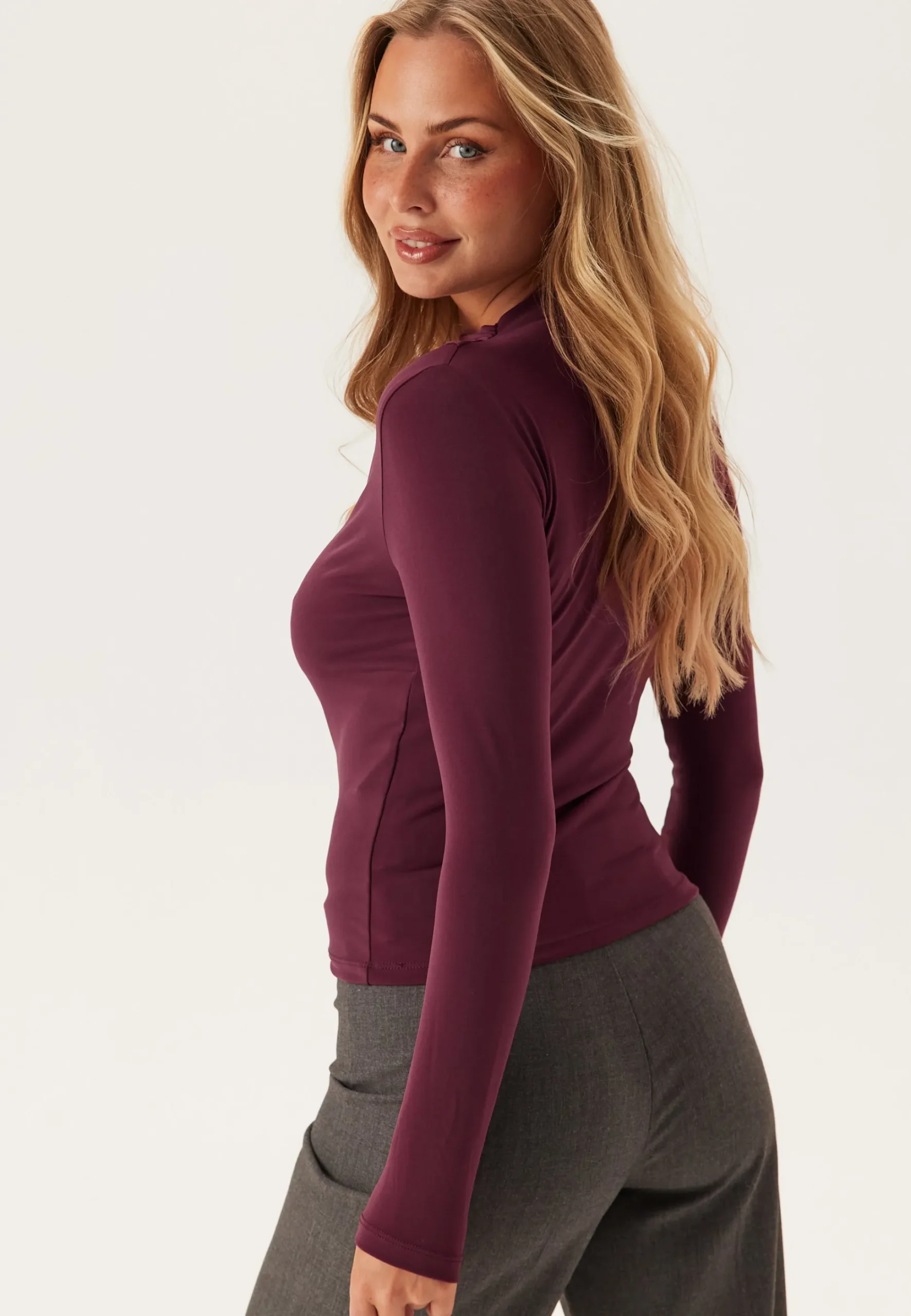 Pcmadison Ls Draped Top Jrs